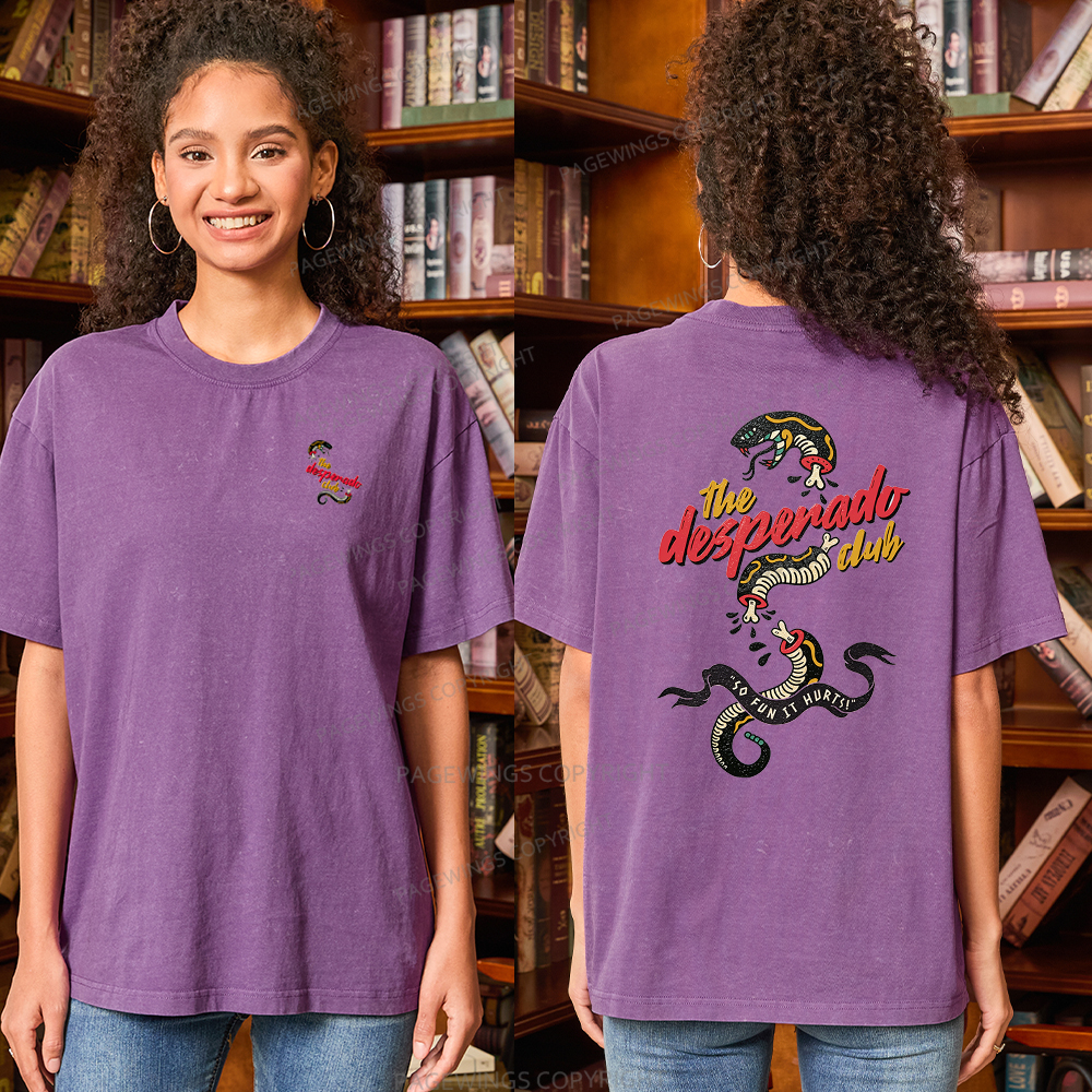 Pagewings The Desperado Club Unisex Washed T-shirt