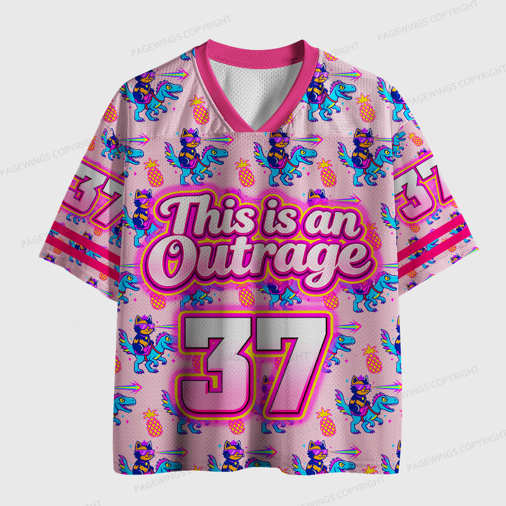 Pagewings This Is An Outrage Unisex Mesh Jersey
