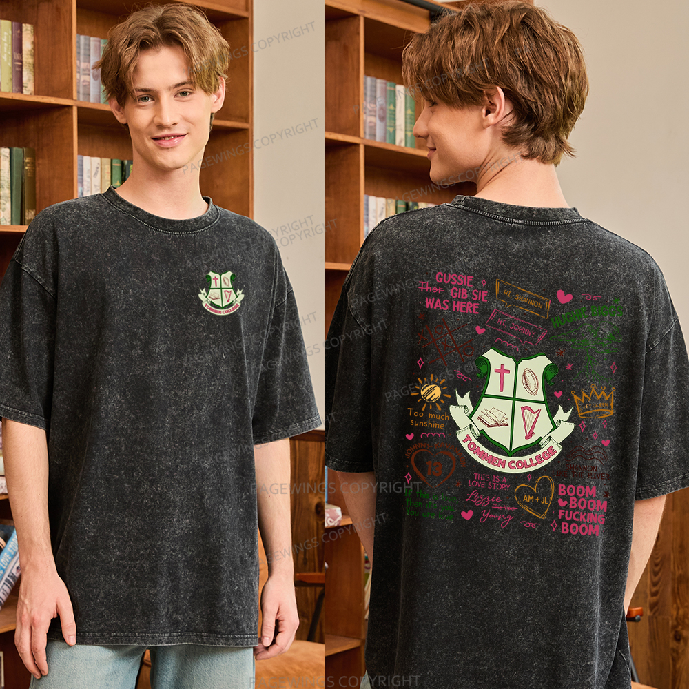 Pagewings Romance Novel Lover Unisex Washed T-shirt