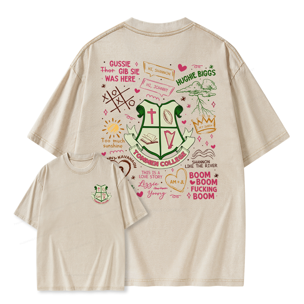 Pagewings Romance Novel Lover Unisex Washed T-shirt