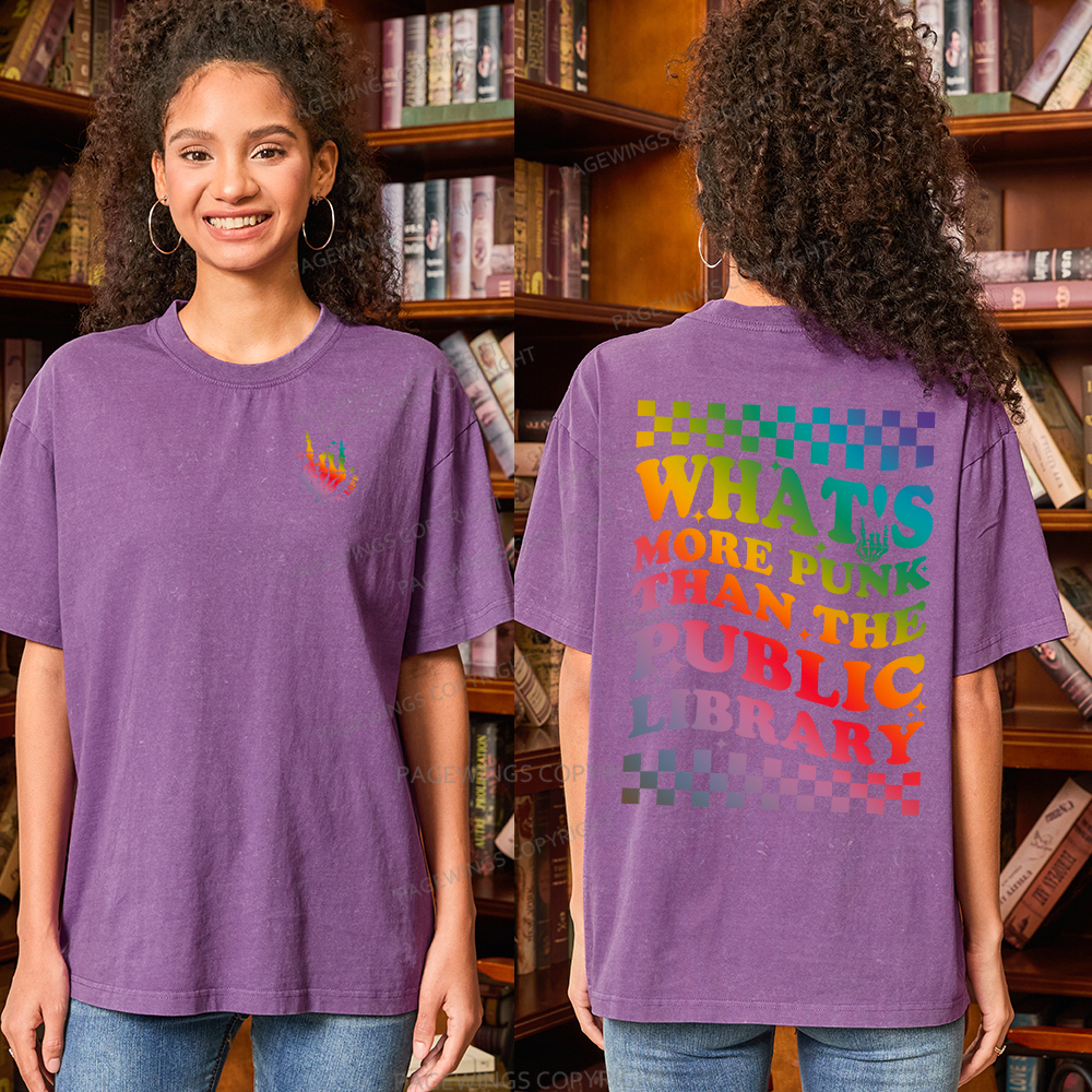 Pagewings What's More Punk Than The Public Library Unisex Washed T-shirt