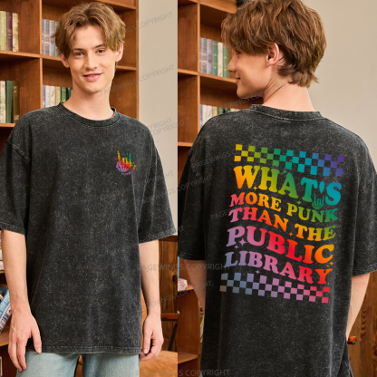 Pagewings What's More Punk Than The Public Library Unisex Washed T-shirt