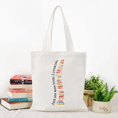 Pagewings Just One More Book I Promise Lovers Gift Tote Bag