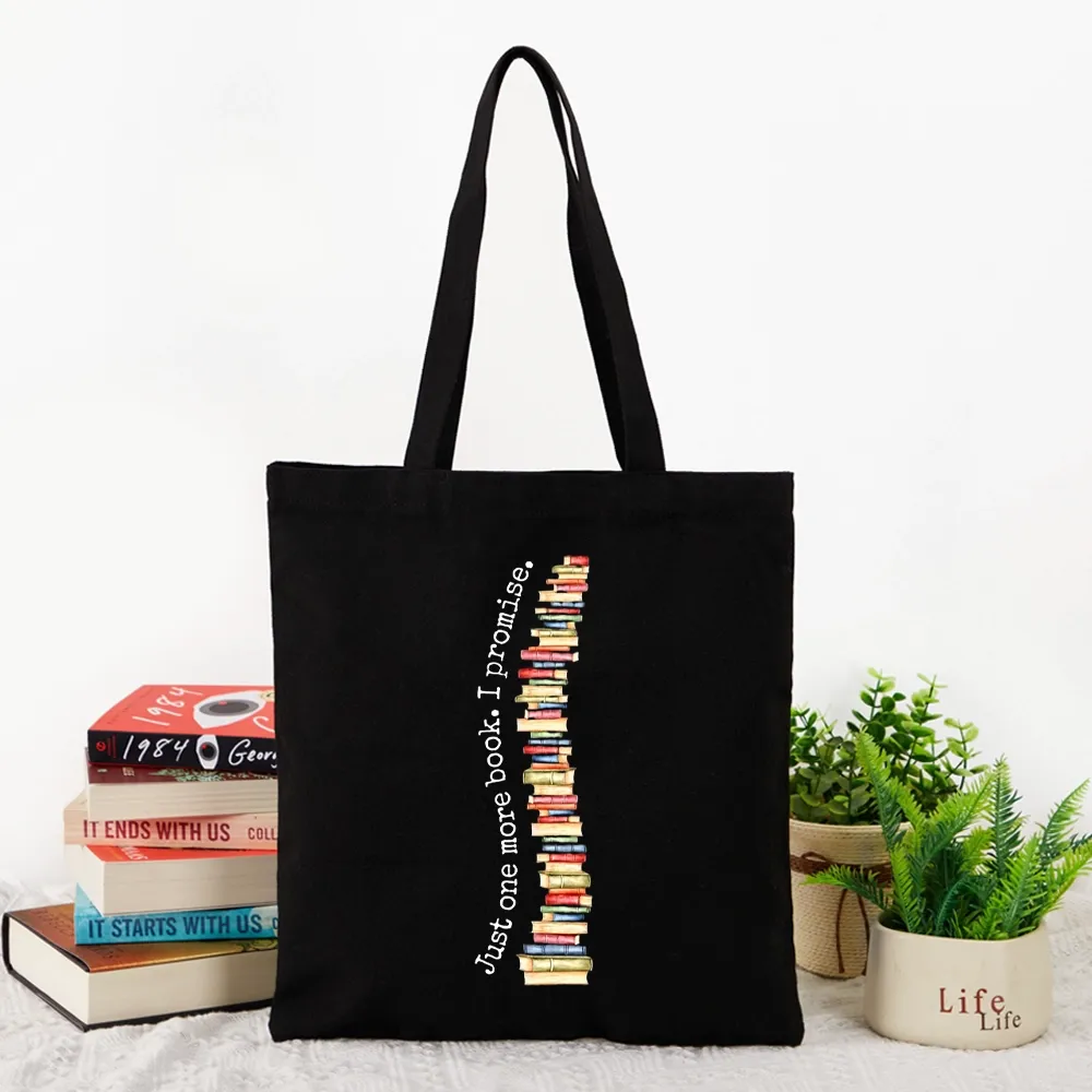 Pagewings Just One More Book I Promise Lovers Gift Tote Bag