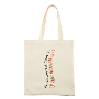 Pagewings Just One More Book I Promise Lovers Gift Tote Bag