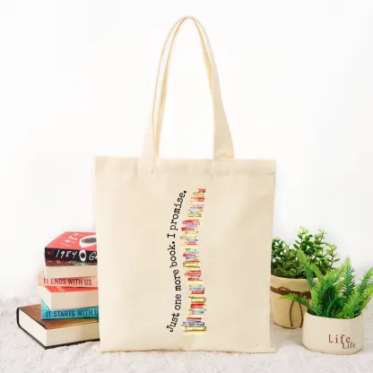Pagewings Just One More Book I Promise Lovers Gift Tote Bag