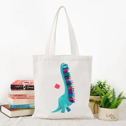 Pagewings Book Dinosaurs Lovers Gift Tote Bag