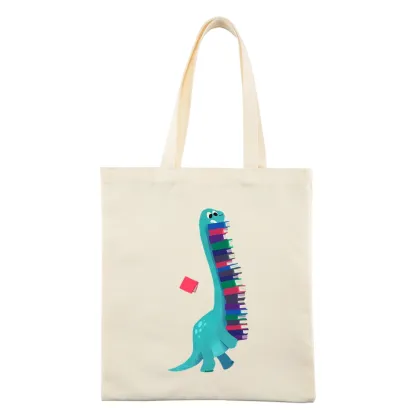 Pagewings Book Dinosaurs Lovers Gift Tote Bag