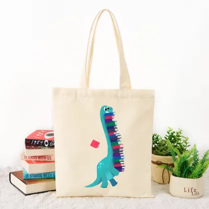 Pagewings Book Dinosaurs Lovers Gift Tote Bag