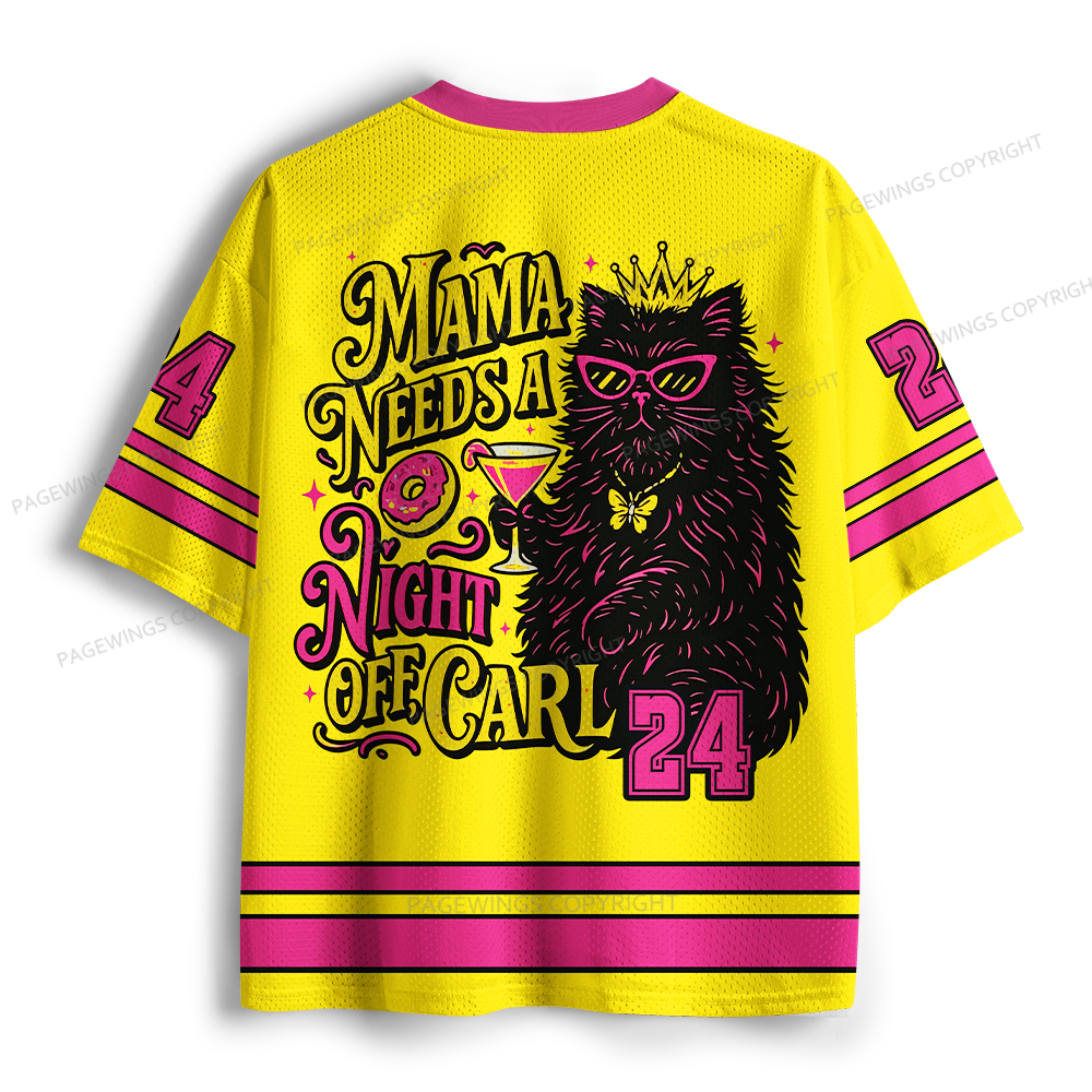Pagewings Mama Needs A Night Off  Unisex Mesh Jersey