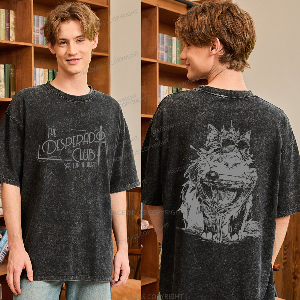Pagewings The Desperado Club Unisex Washed T-shirt