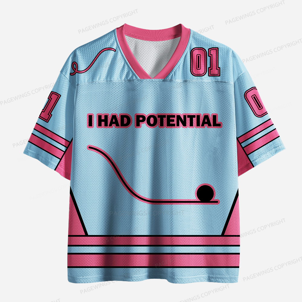 Pagewings I Had Potential Unisex Mesh Jersey