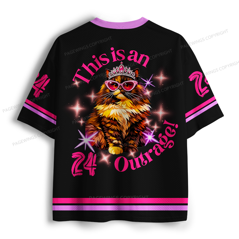 Pagewings This Is An Outrage Unisex Mesh Jersey