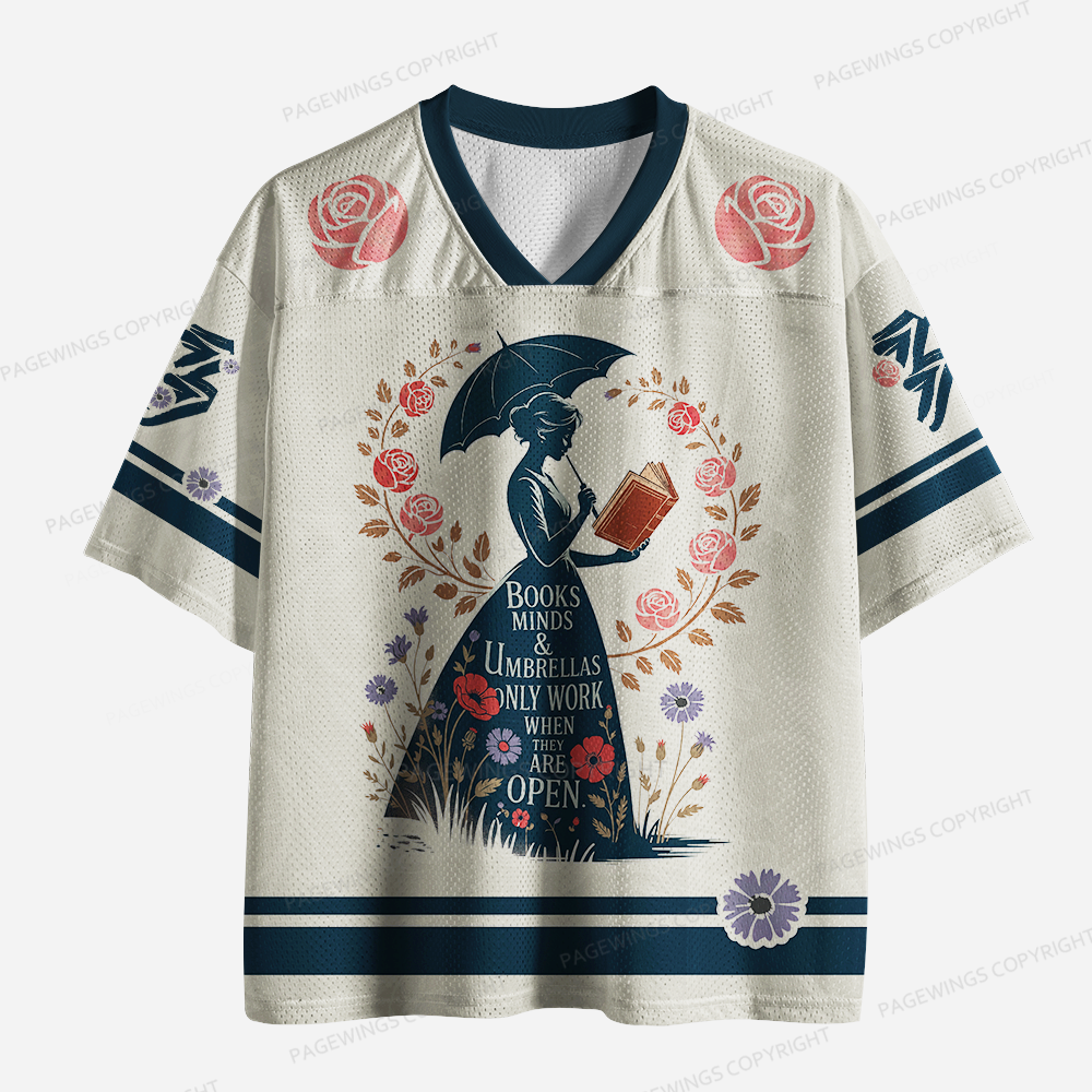 Pagewings Books Minds Unisex Mesh Jersey