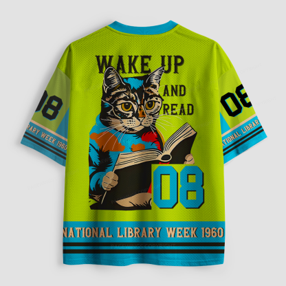 Pagewings Wake Up And Read Unisex Mesh Jersey