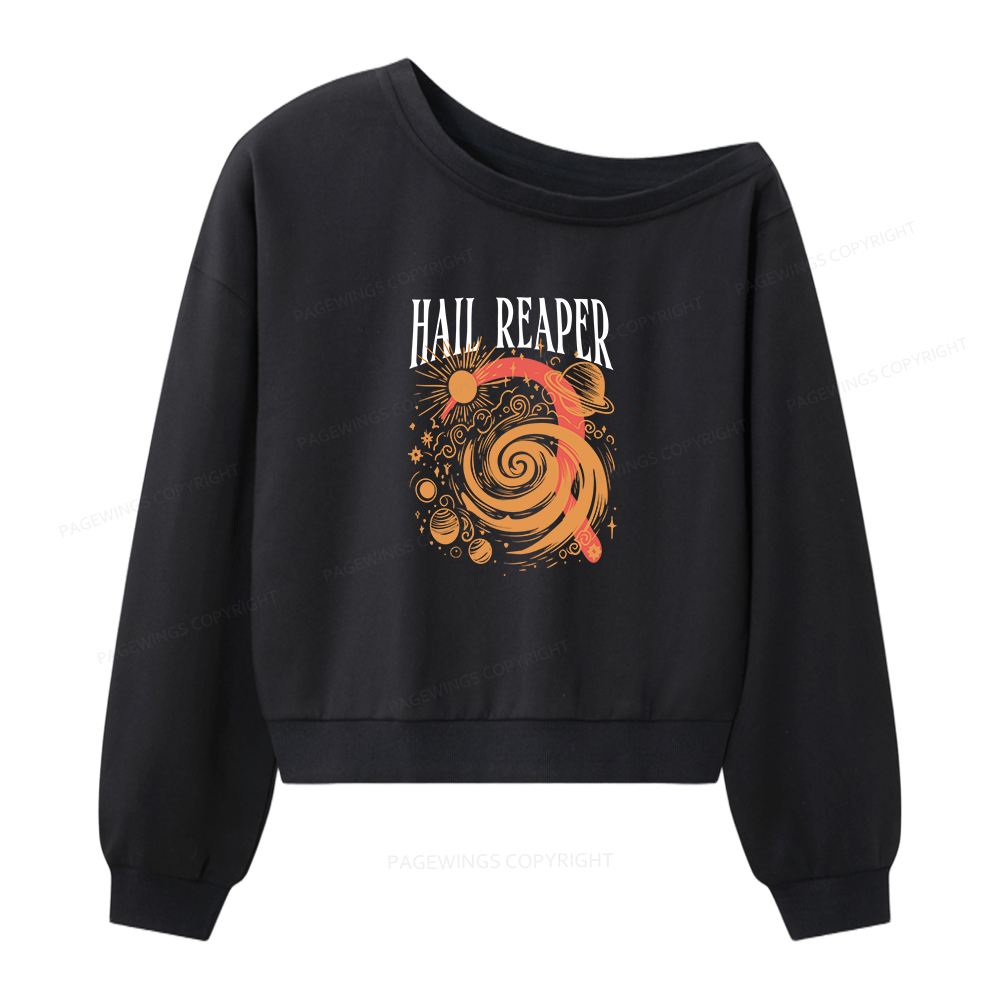 Pagewings Book lover Women Off Shoulder Sweatshirt