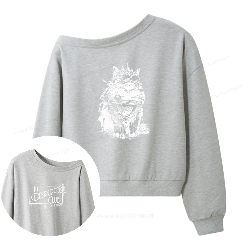 Pagewings The Desperado Club Women Off Shoulder Sweatshirt