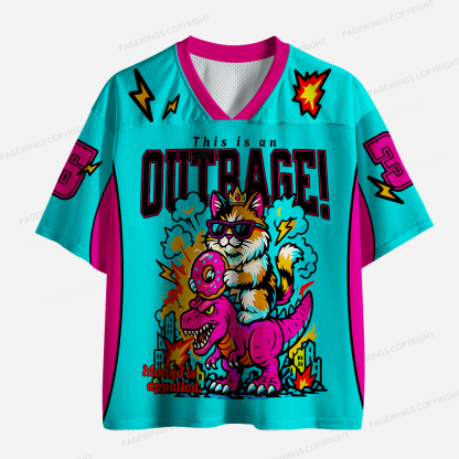 Pagewings This Is An Outrage Unisex Mesh Jersey