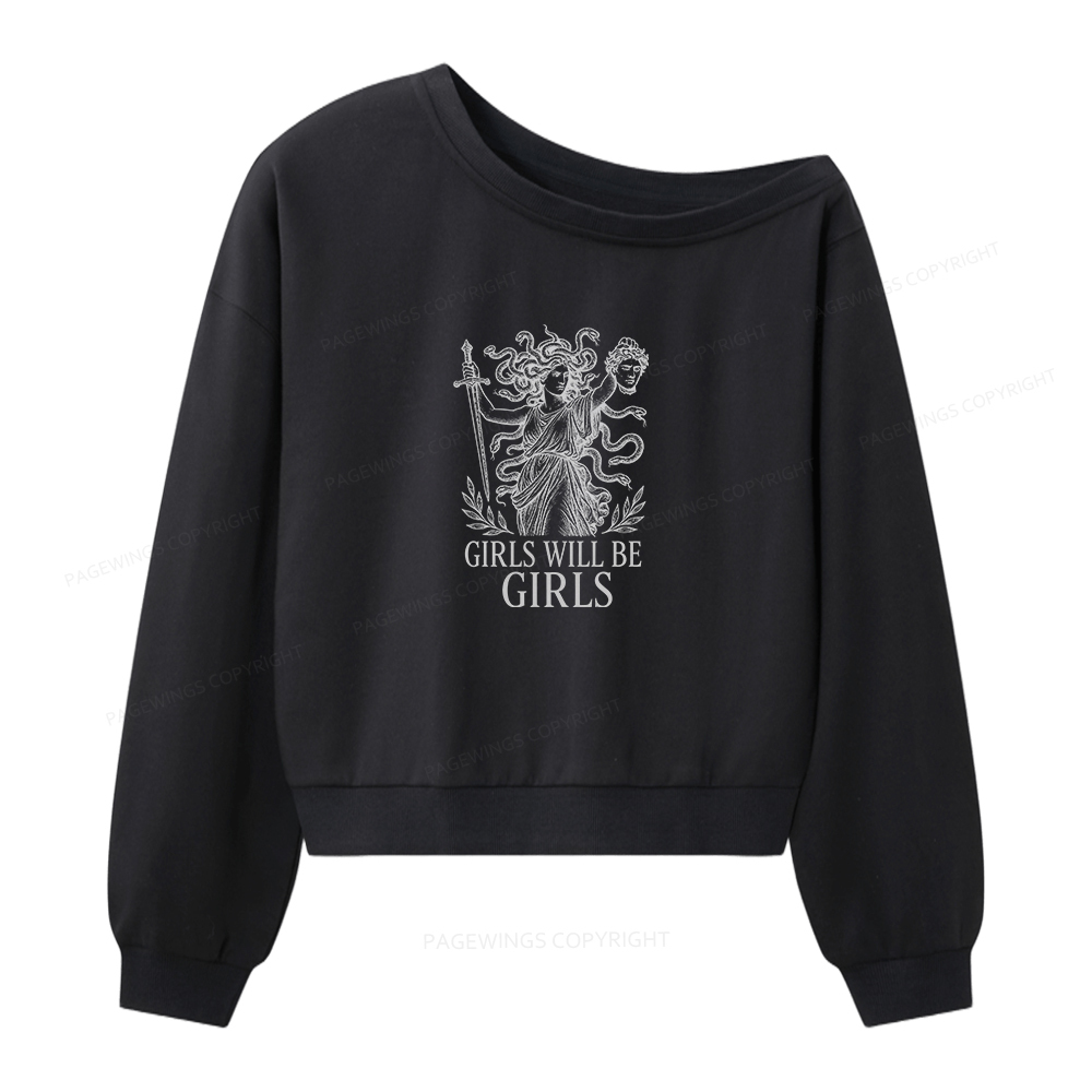 Pagewings Medusa Women Off Shoulder Sweatshirt