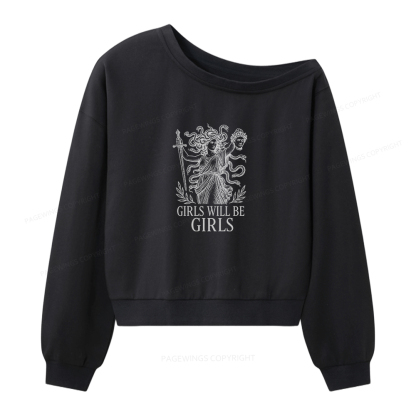Pagewings Medusa Women Off Shoulder Sweatshirt