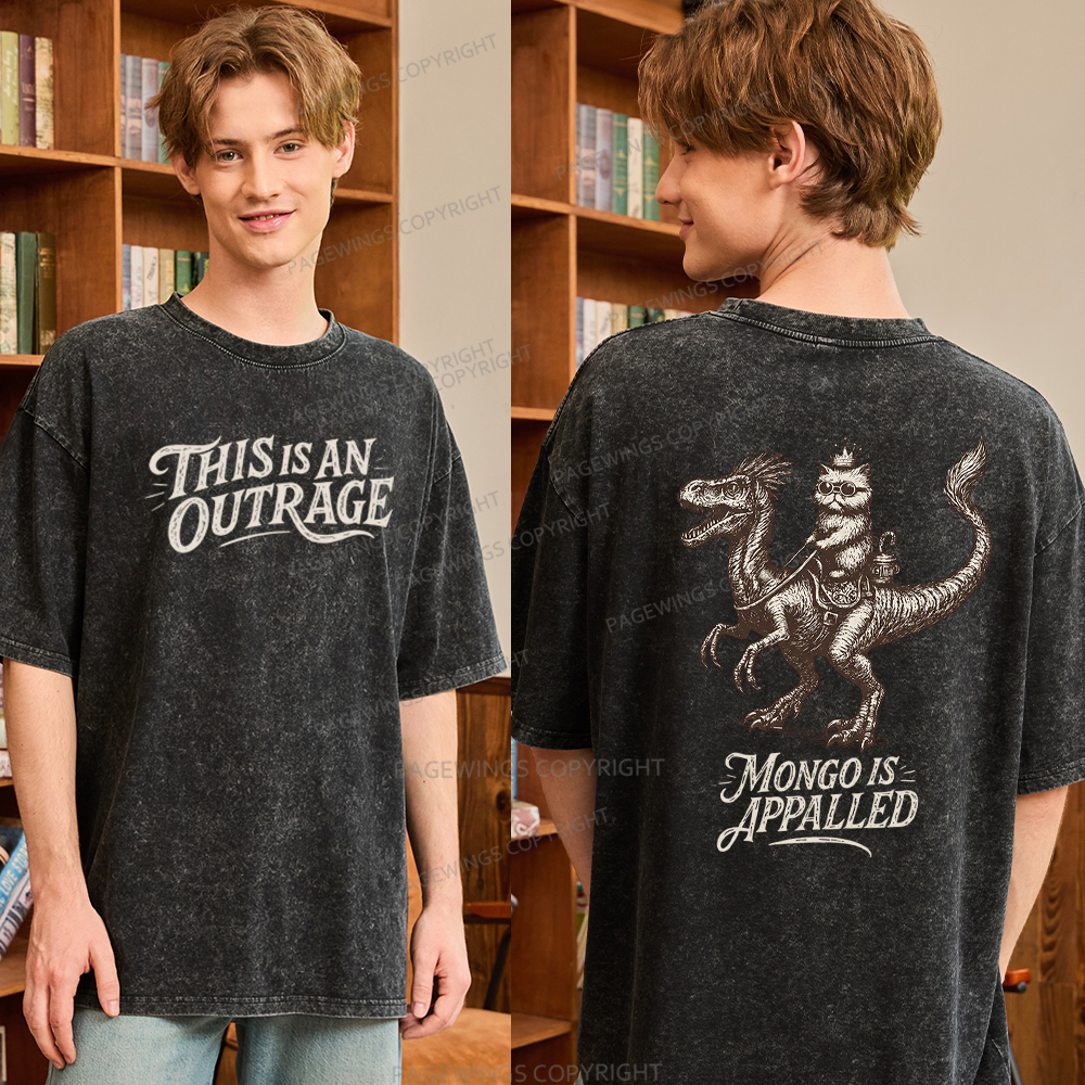 Pagewings This Is An Outrage Unisex Washed T-shirt