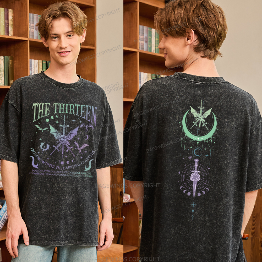 Pagewings Fantasy Books Lover Unisex Washed T-shirt