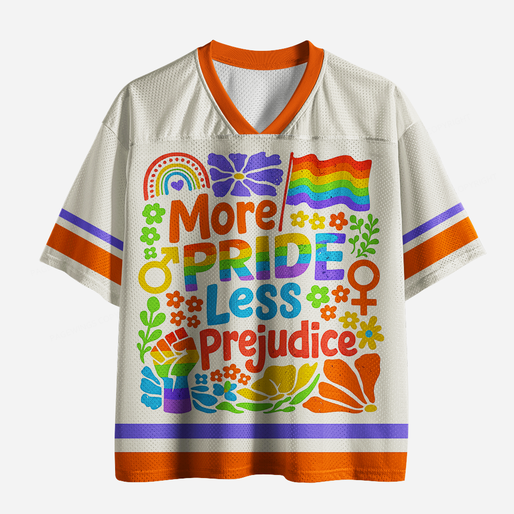 Pagewings More Pride Less Prejudice Unisex Mesh Jersey