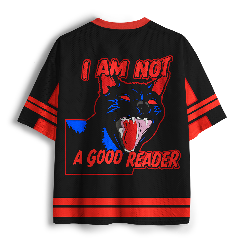 Pagewings I Am Not A Good Reader Unisex Mesh Jersey