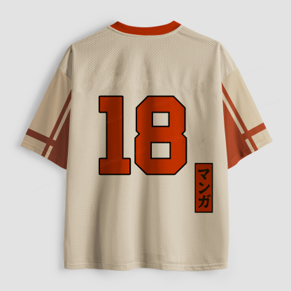 Pagewings Cat Reading Manga Unisex Mesh Jersey