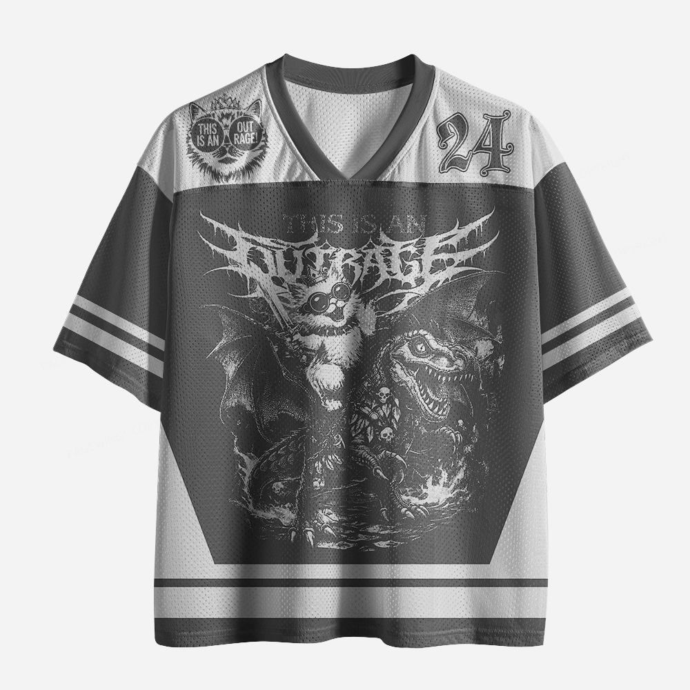Pagewings This Is An Outrage Unisex Mesh Jersey