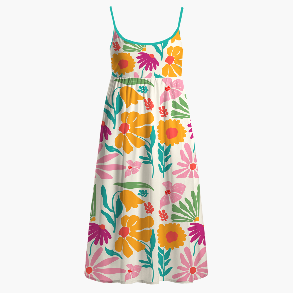 Pagewings Book Lover Printed Spaghetti Strap Midi Sundress