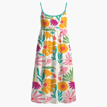 Pagewings Book Lover Printed Spaghetti Strap Midi Sundress