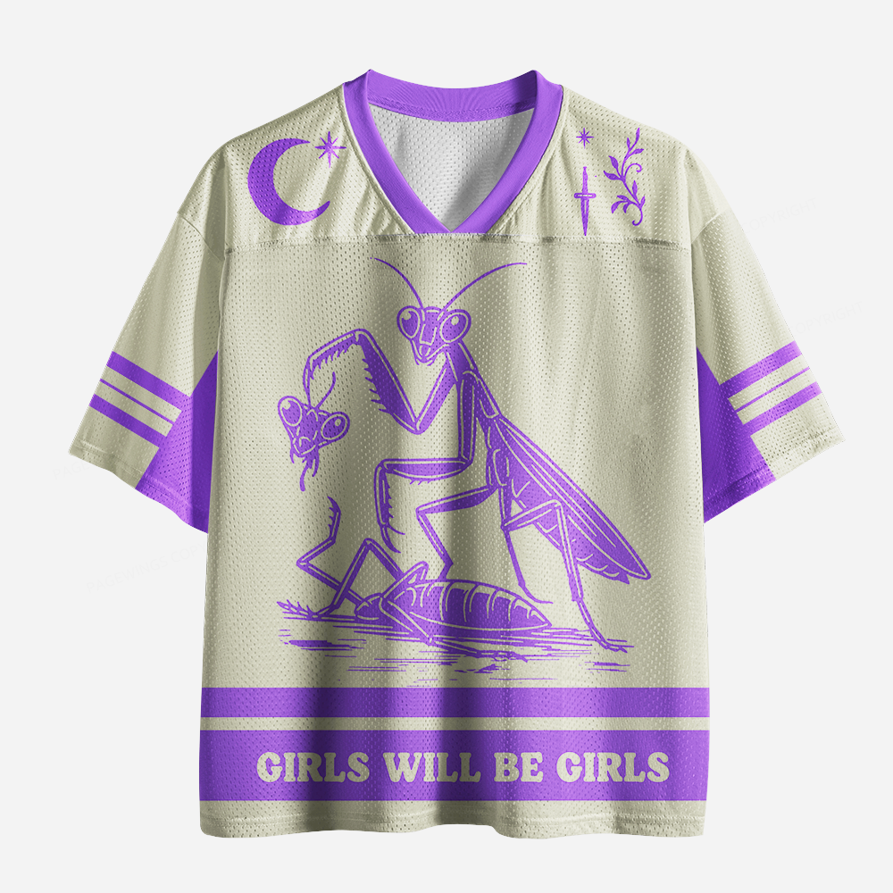Pagewings Girls Will Be Girls Unisex Mesh Jersey