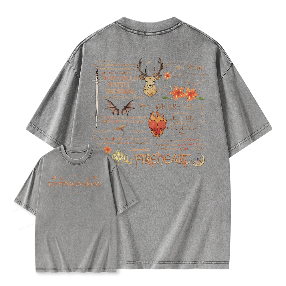 Pagewings Fantasy Novel Lover Bookish Unisex Washed T-shirt