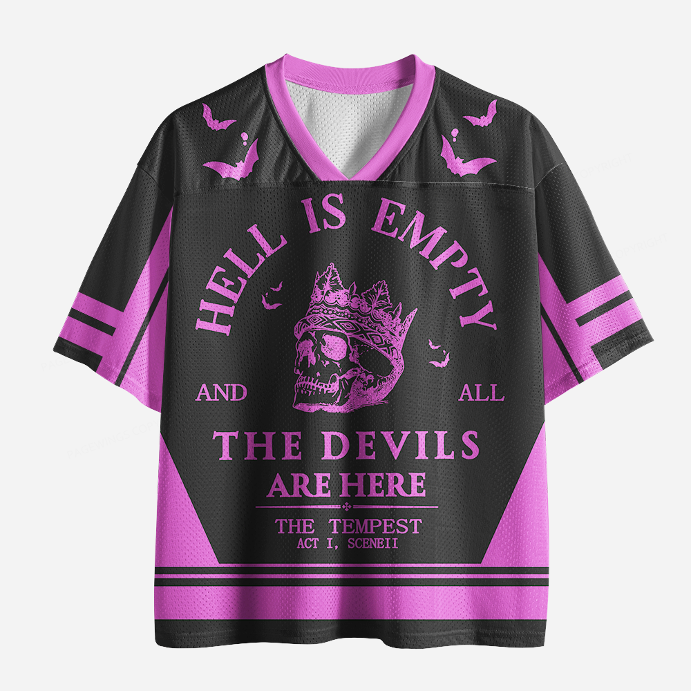 Pagewings Hell Is Empty and All the Devils Are Here Unisex Mesh Jersey