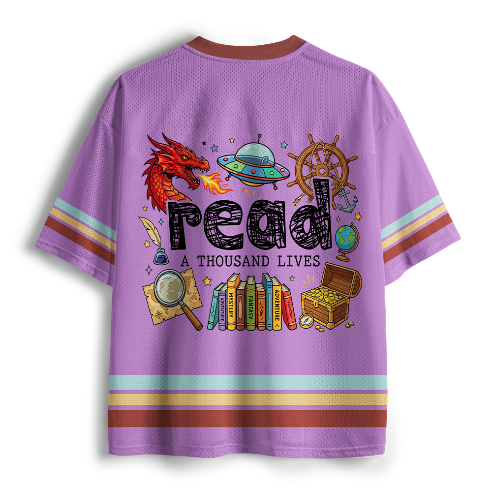 Pagewings Read A Thousand Lives Unisex Mesh Jersey
