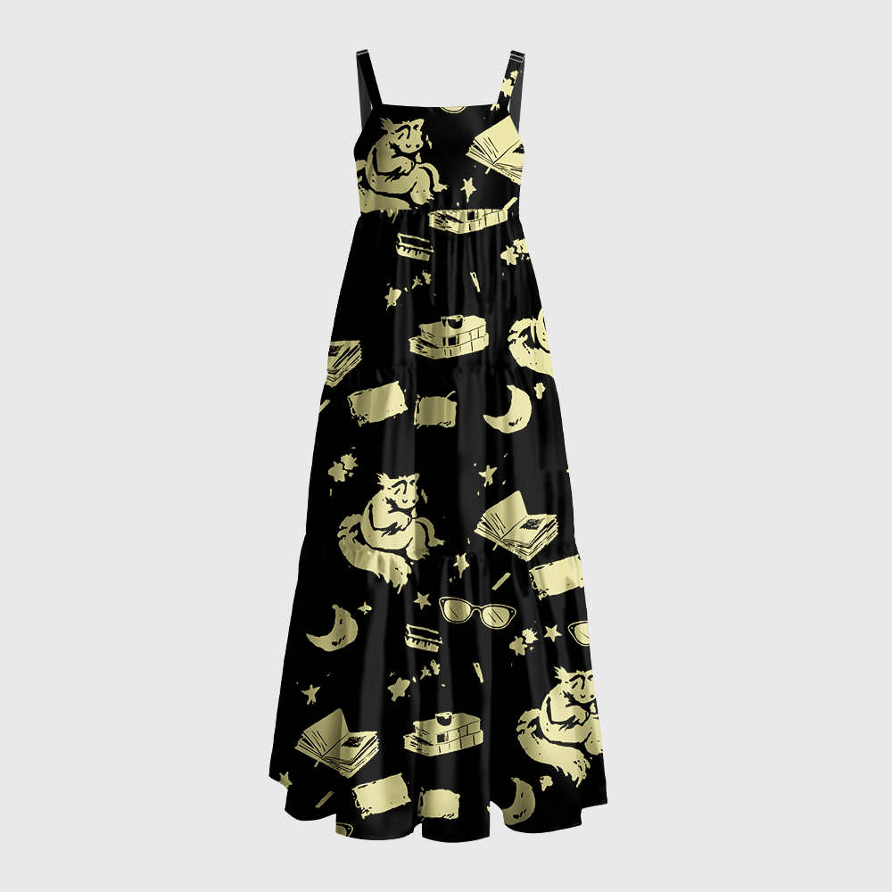 Pagewings Square Neck Maxi Dress