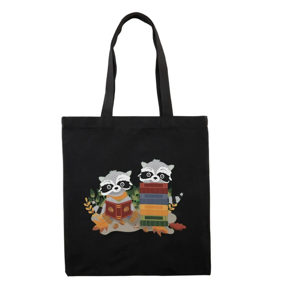 Pagewings Two Raccoons with Books Lovers Gift Tote Bag