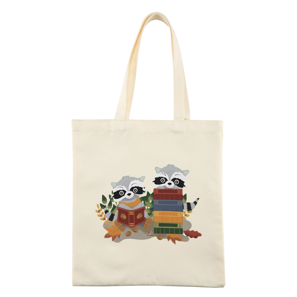 Pagewings Two Raccoons with Books Lovers Gift Tote Bag