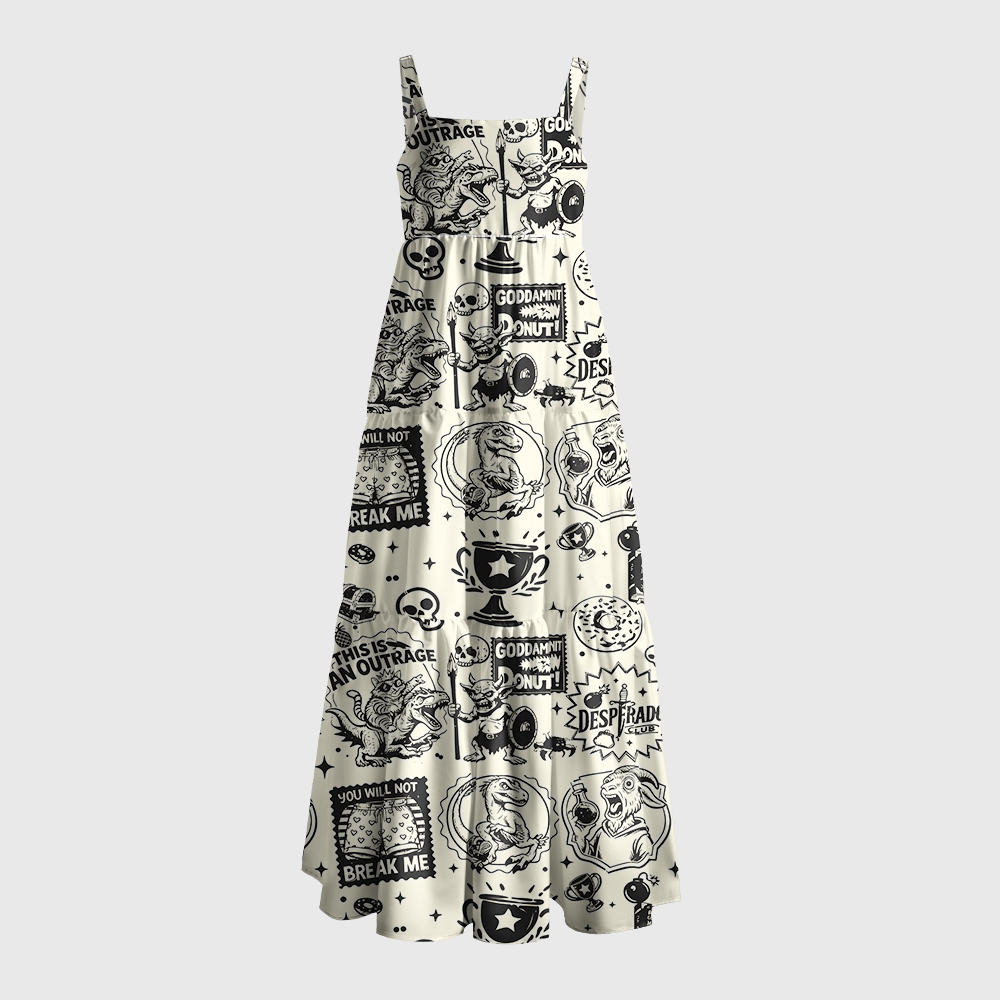 Pagewings Square Neck Outrage  Maxi Dress