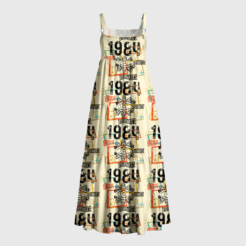 Pagewings Square Neck Big Brother Maxi Dress