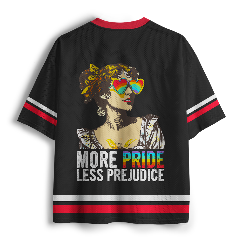 Pagewings More Pride Less Prejudice Unisex Mesh Jersey