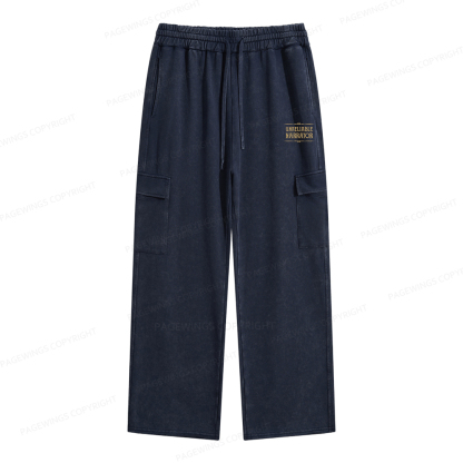 Pagewings Unreliable Narrator Unisex Washed Cargo Sweatpants