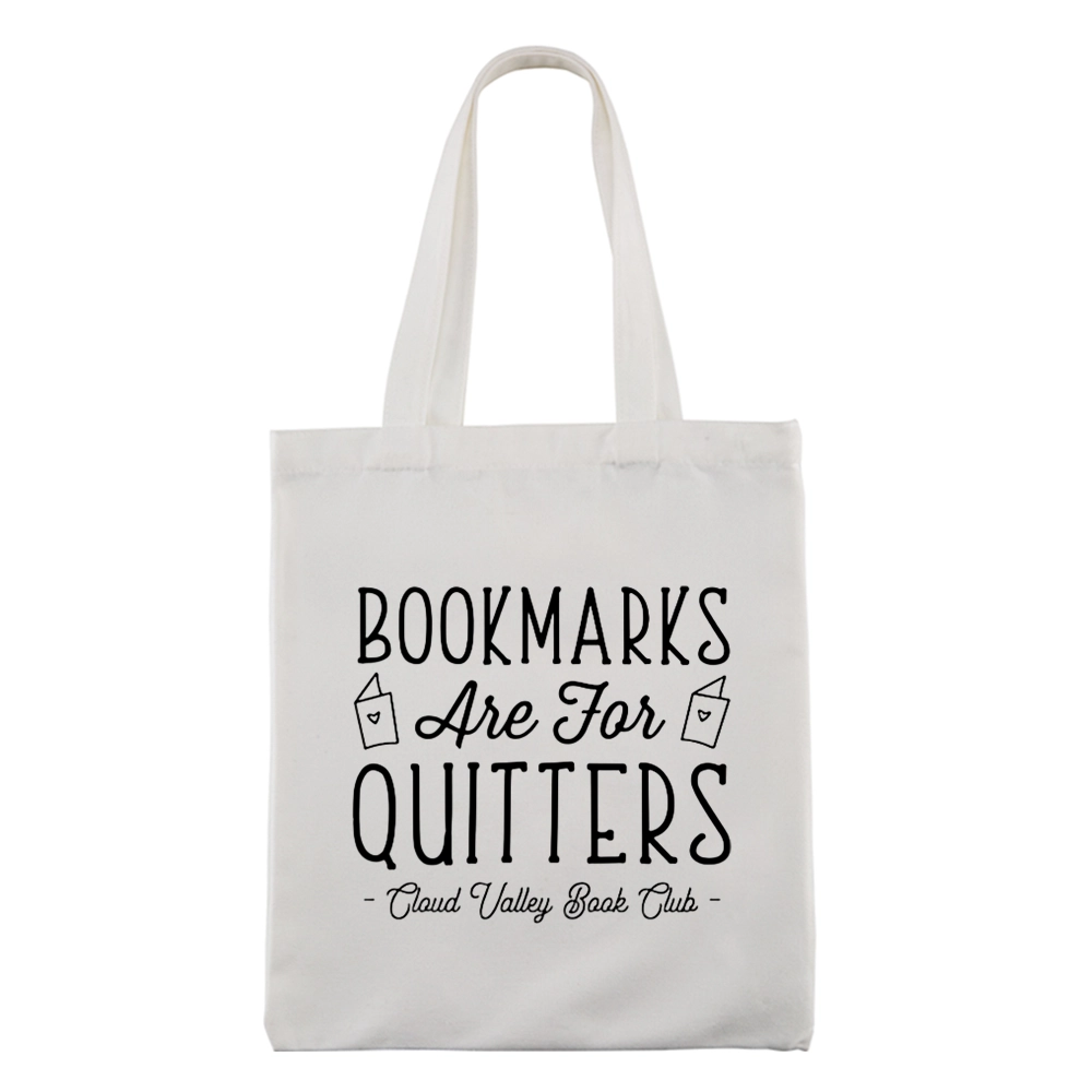 Pagewings Book Club Personalized Bookmarks Are For Quitters Lovers Gift Tote Bag