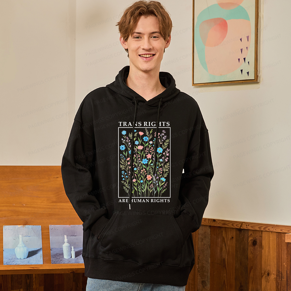 Pagewings Trans Rights Are Human Rights Unisex Classic Hoodie
