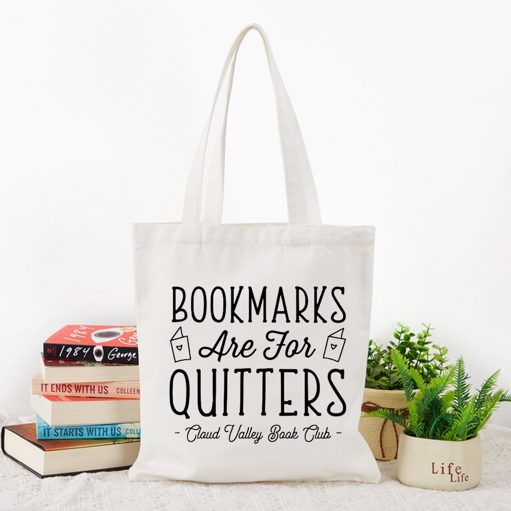 Pagewings Book Club Personalized Bookmarks Are For Quitters Lovers Gift Tote Bag