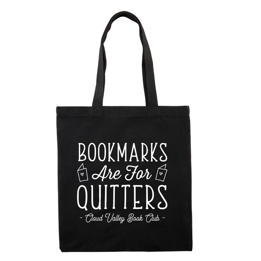 Pagewings Book Club Personalized Bookmarks Are For Quitters Lovers Gift Tote Bag