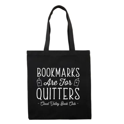 Pagewings Book Club Personalized Bookmarks Are For Quitters Lovers Gift Tote Bag