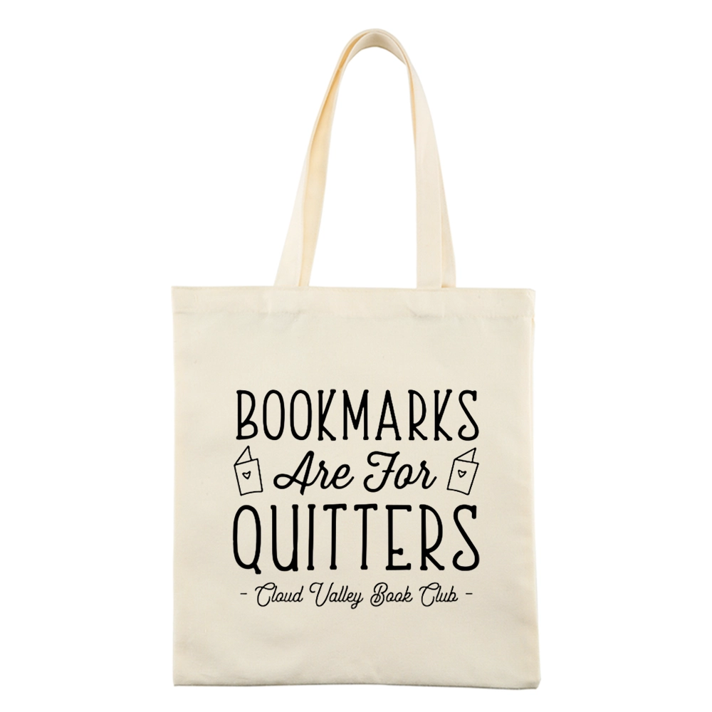 Pagewings Book Club Personalized Bookmarks Are For Quitters Lovers Gift Tote Bag