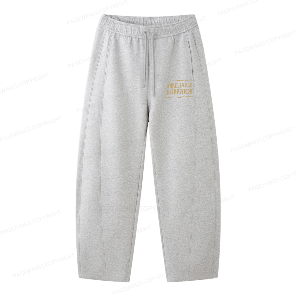 Pagewings Unreliable Narrator Unisex Barrel Sweatpants